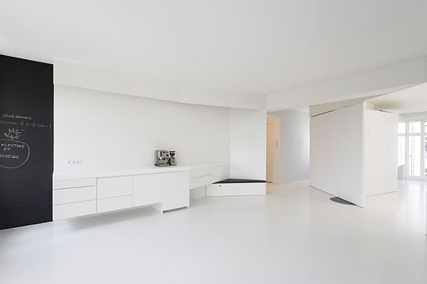 appartement minimaliste theme blanc