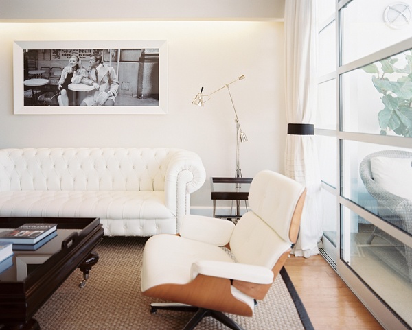 appartement moderne chesterfield blanc