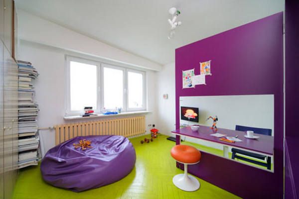 appartement moderne couleurs brillantes original