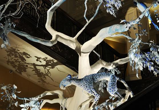 arbre de Noël original décoration  léopard