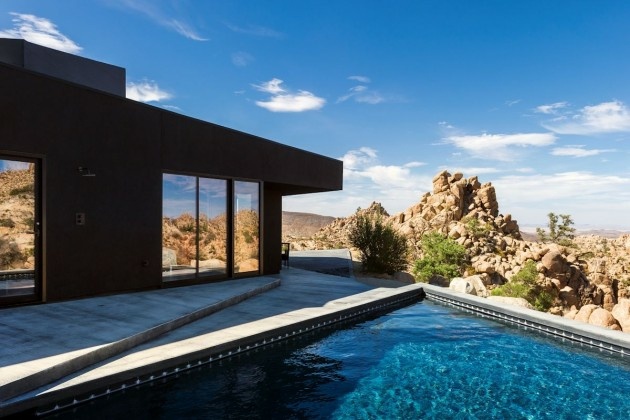 architecture maison désert piscine déco