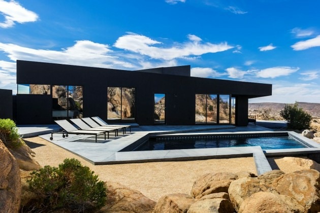 architecture maison désert piscine