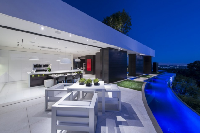 architecture moderne terrasse nuit