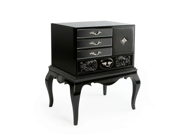 armoire design noir bois Boca do lobo
