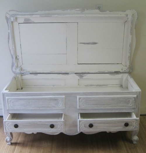 armoire coffre blanc