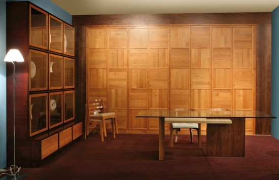 armoires design contemporain bois Morelato