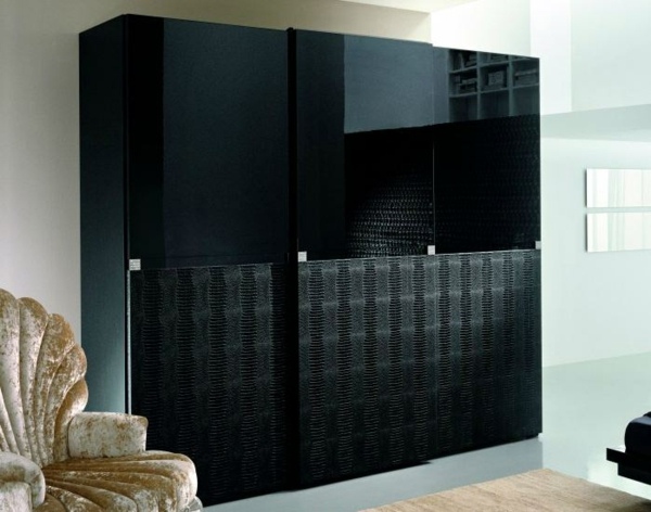 armoire noire design elegant