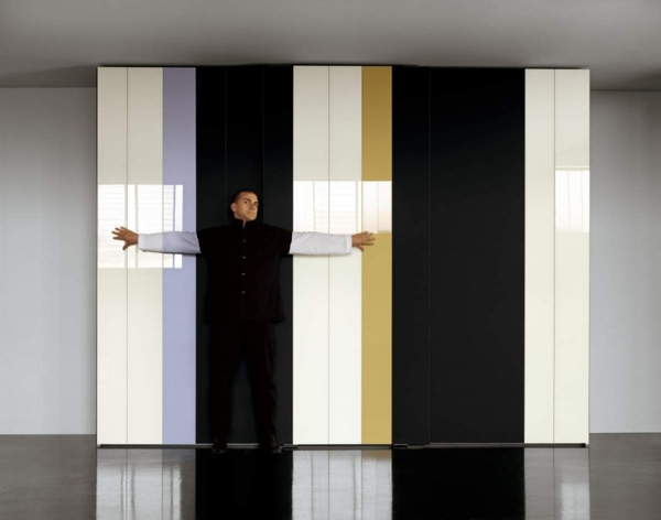armoire rangement design multicolore