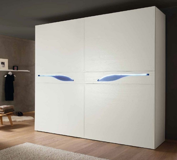 armoire ultra moderne blanche lumières