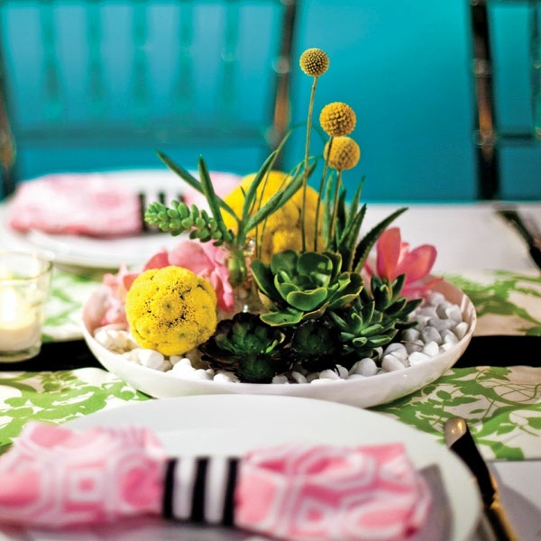arrangement centre table fleurs