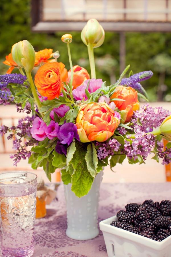 arrangement floral table ete