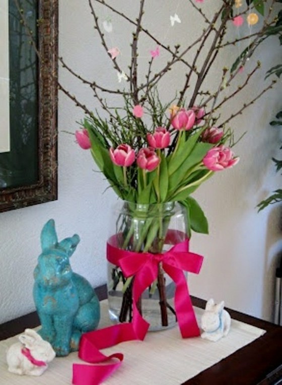 arrangements fleurs tulipes