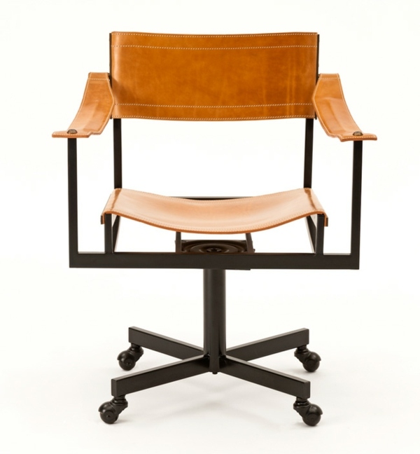 atelier viollet chaise de bureau cuir orange