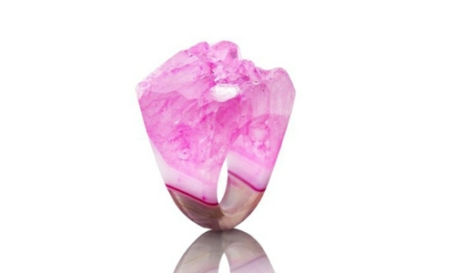 bague en cristal Joya elegante rose luxe
