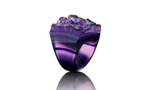 bague en cristal Joya violette