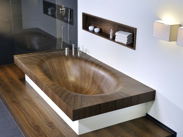 baignoire en bois design Alegna
