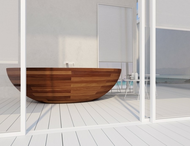 baignoire en bois design original