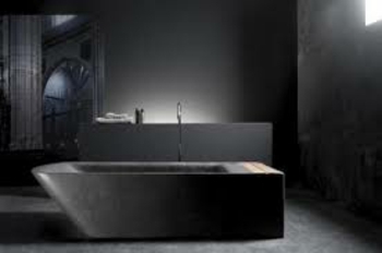 baignoire moderne grise design deco