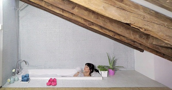 baignoire petit espace loft