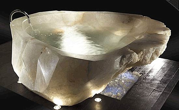 baignoire unique excentrique quartz Baldi