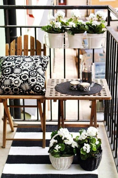balcon style scandinave noir blanc