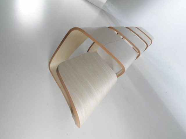 banc en bois design moderne creatif