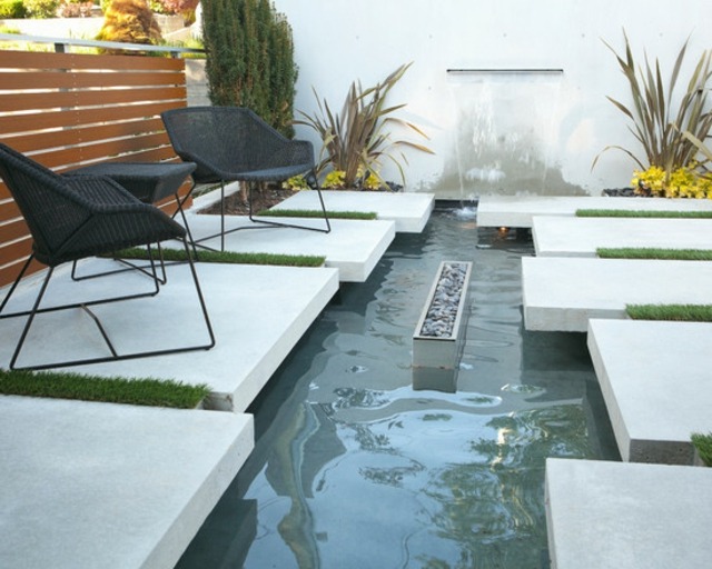 bassin d'eau contemporain design