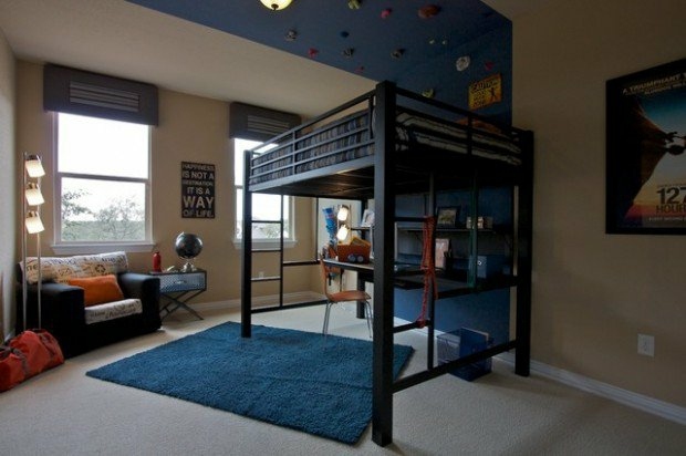 belle déco chambre enfant avec lit mezzanine