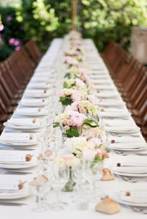 belle table de mariage fleurs centrales
