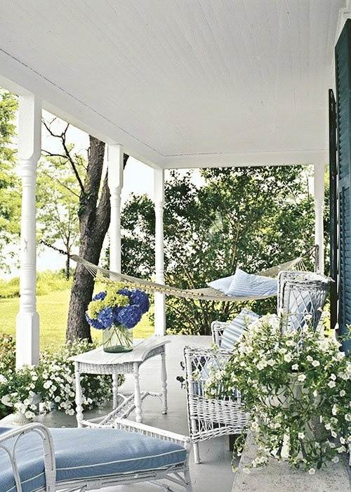 belle veranda avec hamac