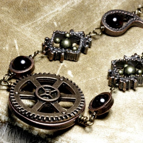 bijoux steampunk collier déco