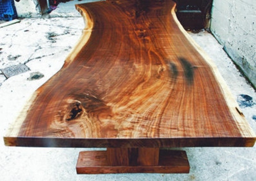 bois de noyer table meuble contemporain