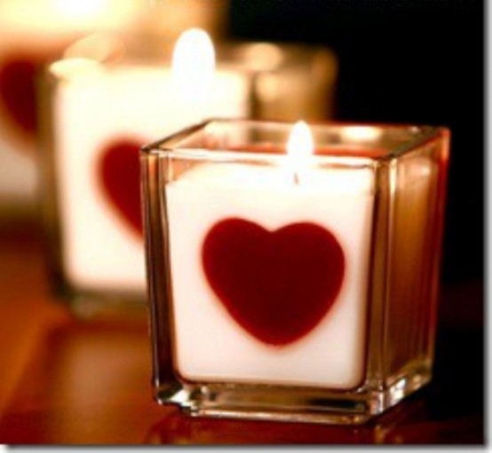 bougies Saint Valentin romantiques