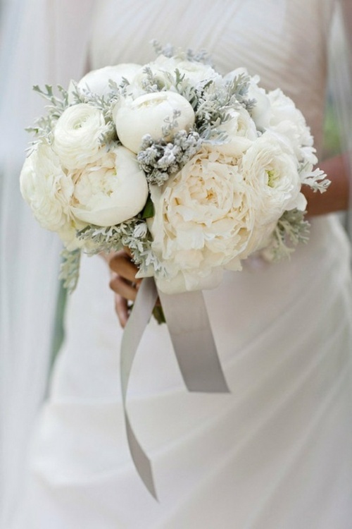 bouquete mariage rond fleurs blanc