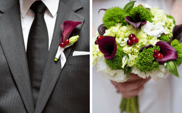 bouquet mariage boutonnière modele