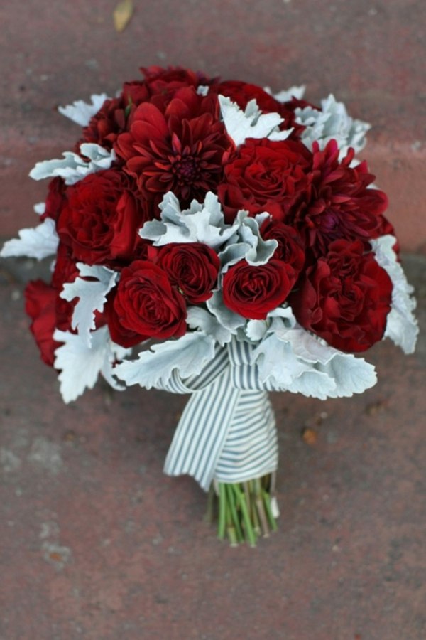 bouquet de mariage original rond roses