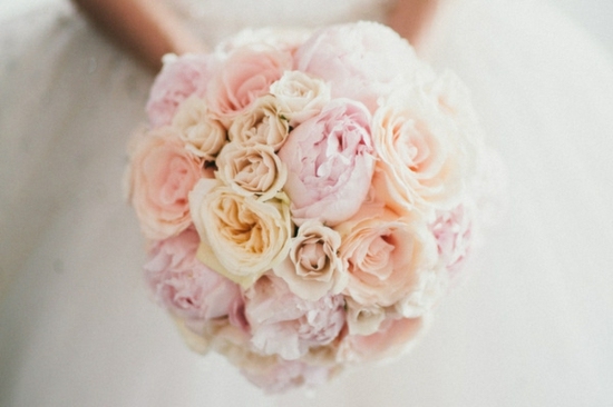 bouquet mariage roses couleurs pastelles