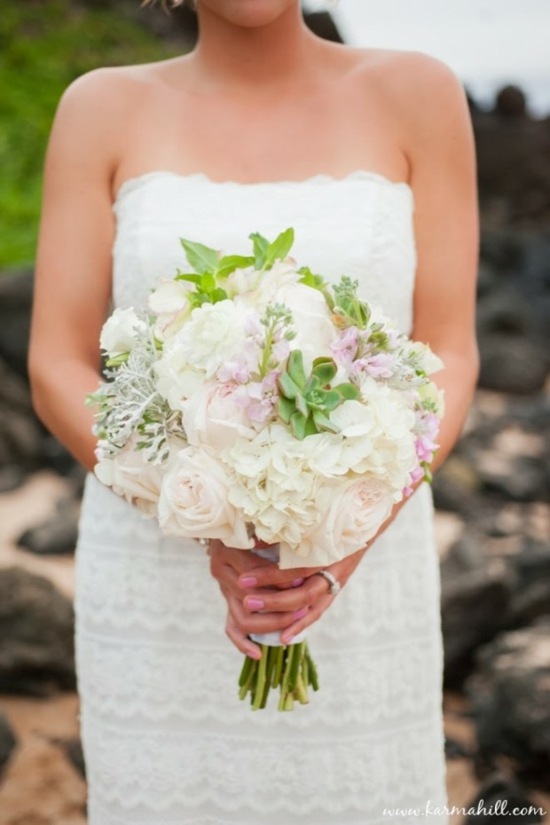 bouquet mariage vert blanc