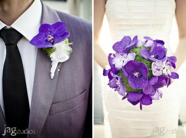 bouquet mariee violettes