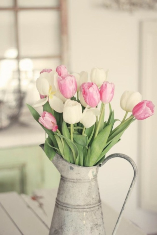 tulipes decoration pichet