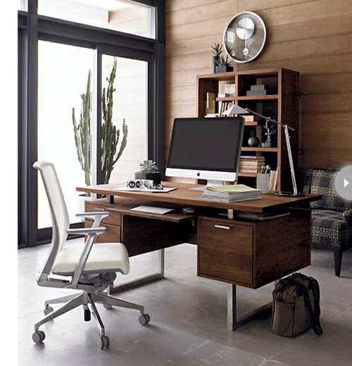 bureau travail bois chambre simple
