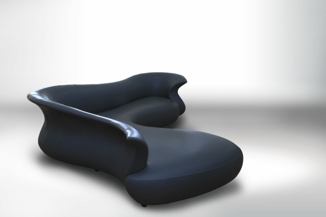 canapé convertible noir corner bed amphora