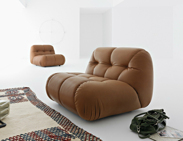canapé d'angle modulable design sofa marron
