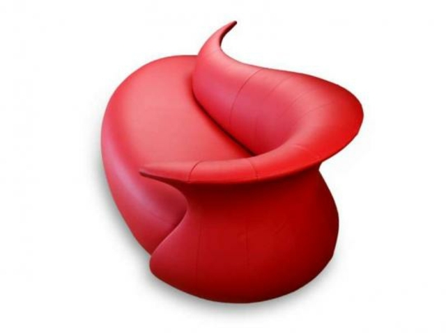 canapé-design-rouge