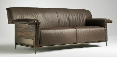 canapé cuir marron design contemporain