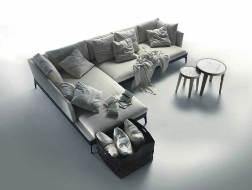 canapé moderne modulable gris design