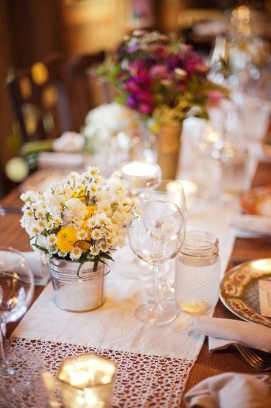 centre de table fleurs mariage