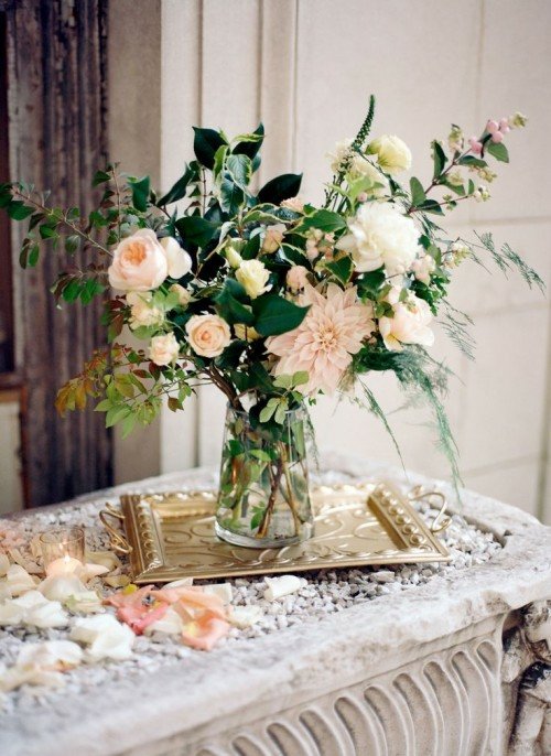 centre table bouquet fleurs