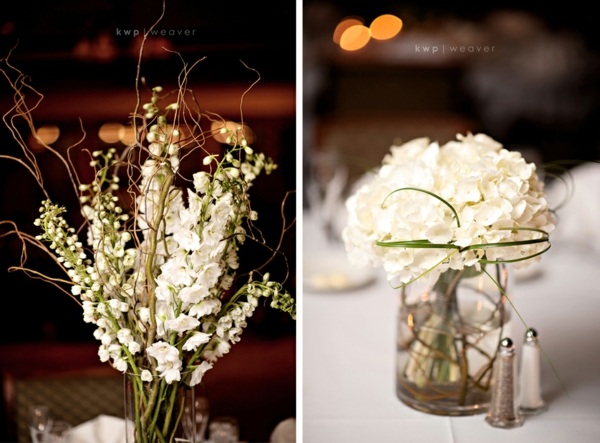 centre table florale blanc