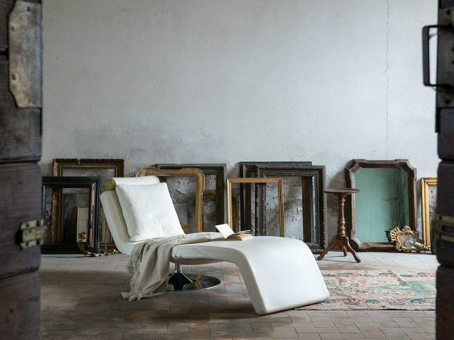 chaise blanche design salon meuble